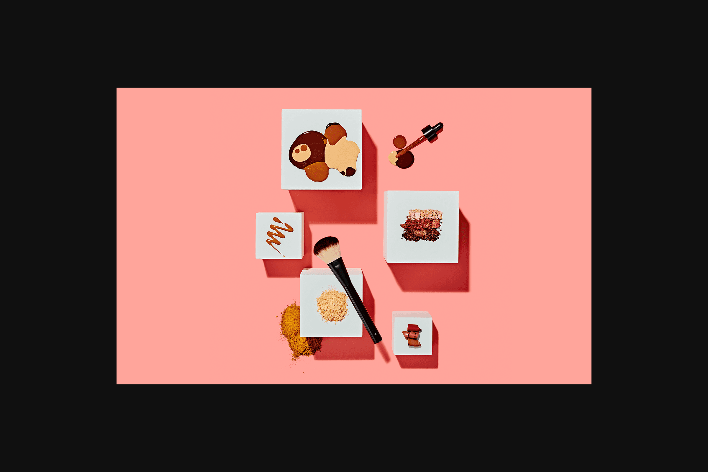 Streetside billboard with flyposters of the Batch.Works brand and illustrations