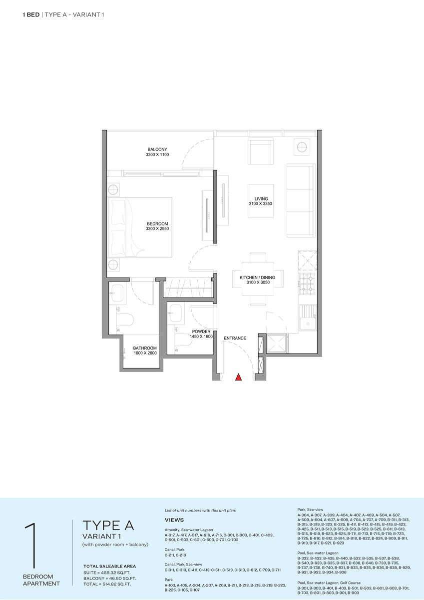 Delphine Beach Residences 1BR