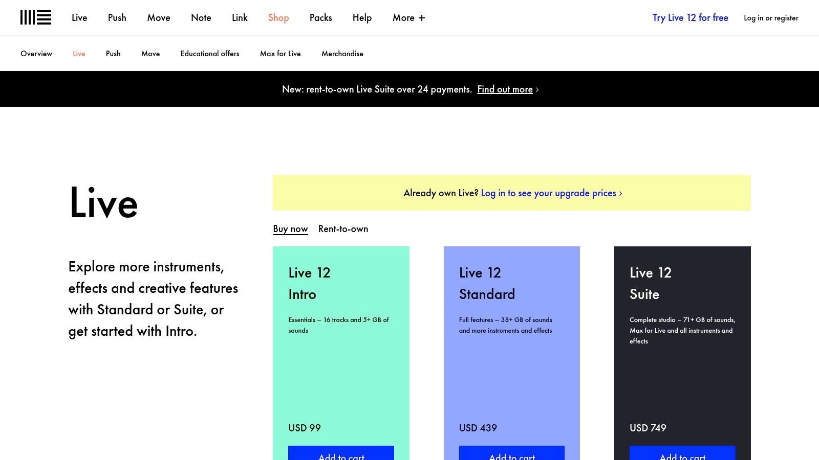 Ableton Live (Ableton Shop)