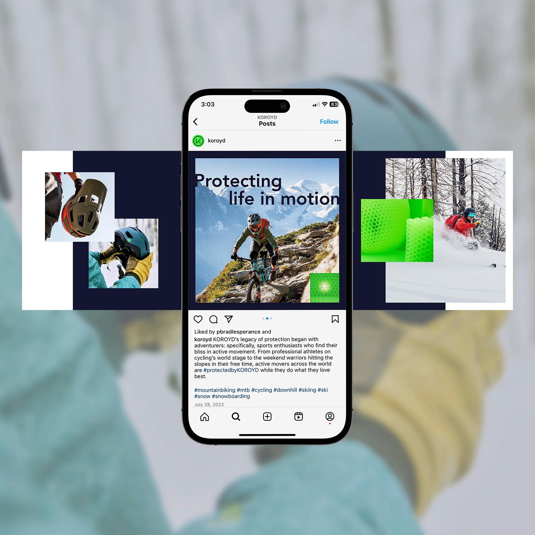 Koroyd technology bike and snow helmets