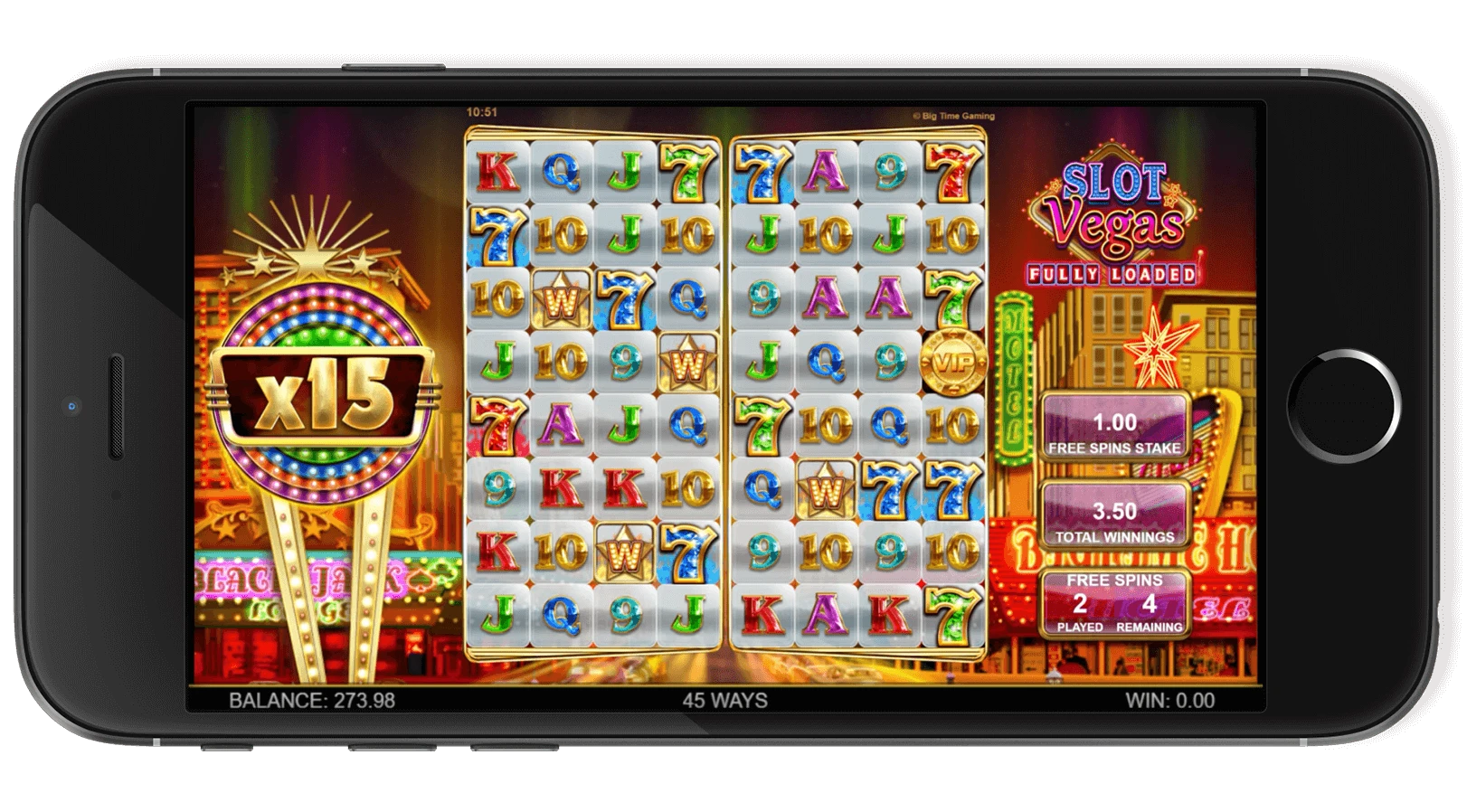 Slot Vegas Fully Loaded - free spins Big Time Gaming