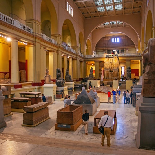 Inside the Museum of Egyptian Antiquities, Cairo