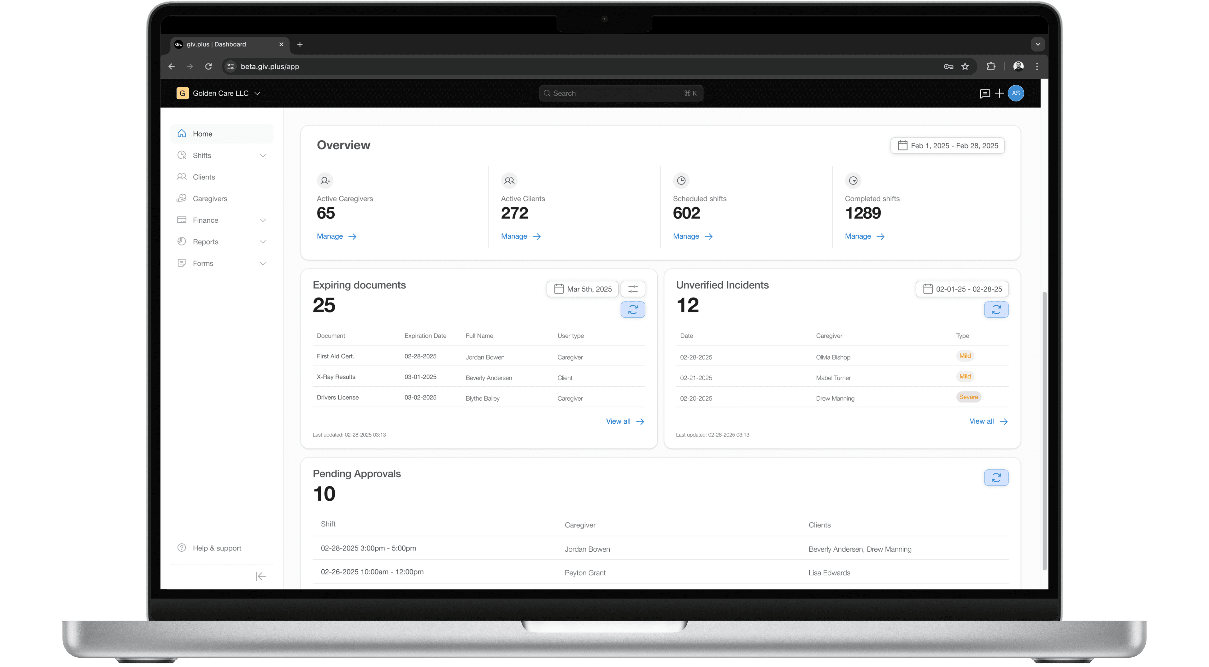 Giv overview of agency stats.