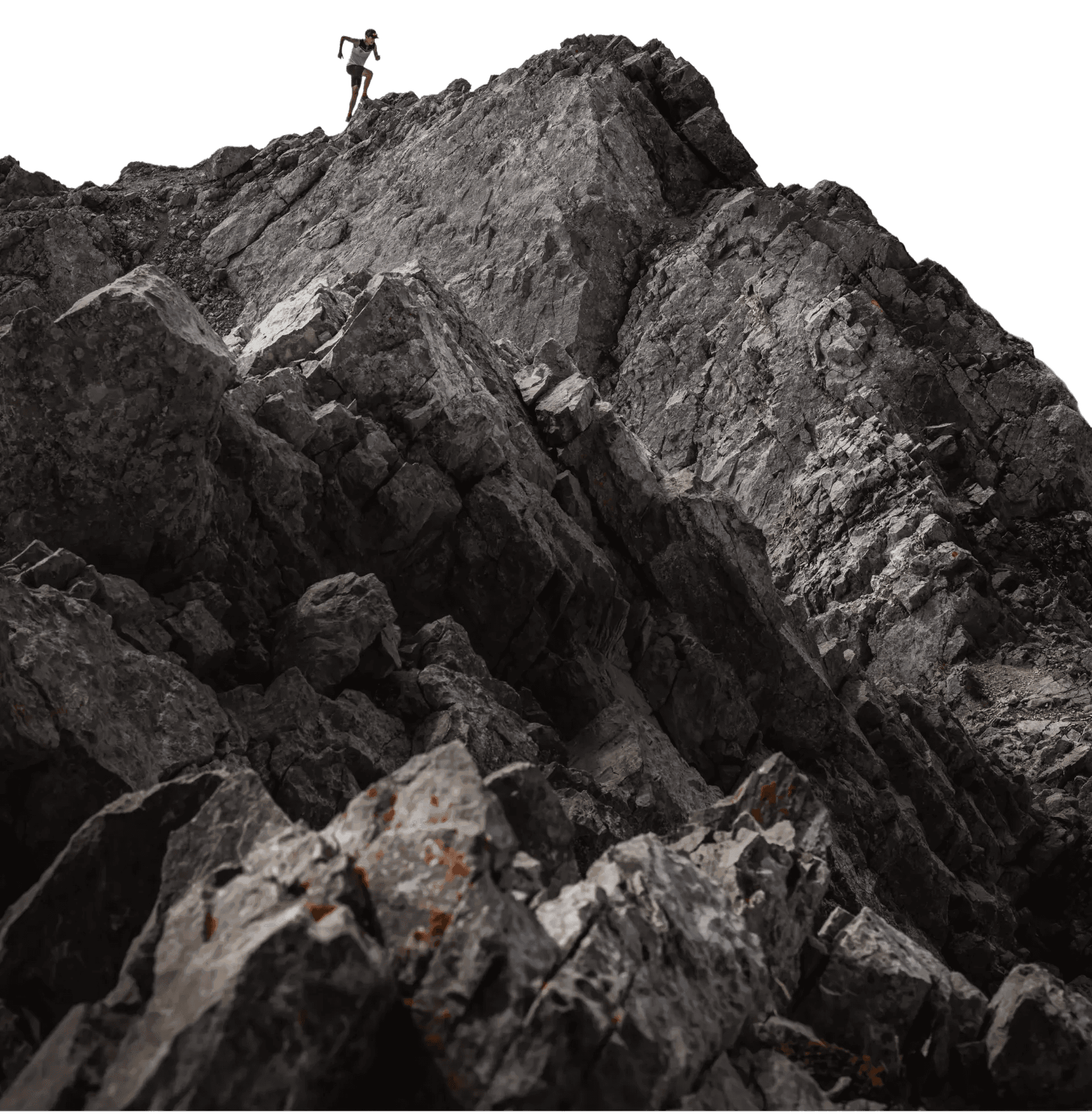 Massif montagneux silhouette sports outdoor aventure