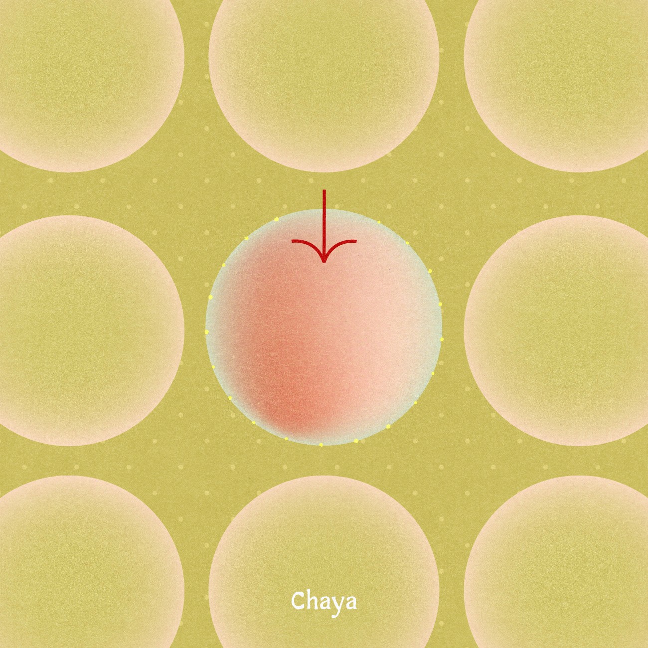 Restaurant interior with wooden tables and chairs lined against a textured wall, softly lit by round wall lamps.