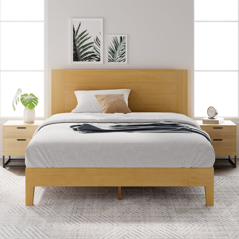 Enhance your workspace with the kira solid wood low profile platform bed, designed for comfort and efficiency.