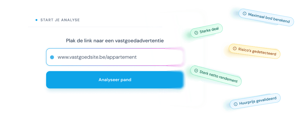 Bricksy portfolio waarin je woningen opslaat en vergelijkt op rendement, prijs en kenmerken