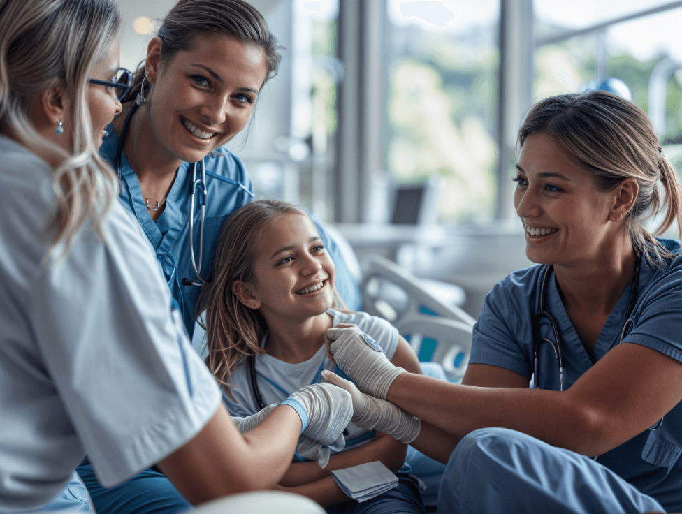 happy family after health care results - ichoose