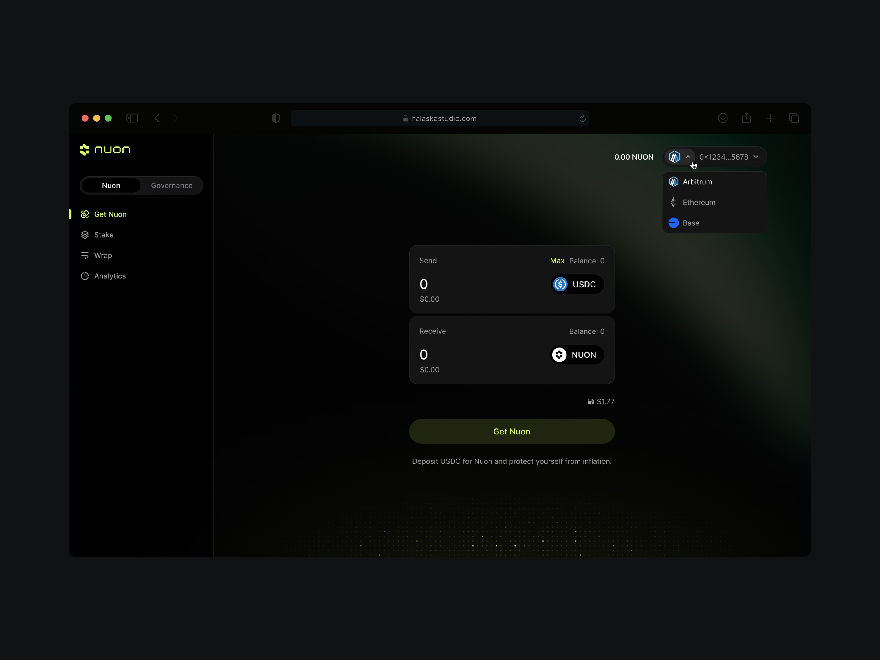 Nuon DeFi App Design Stake