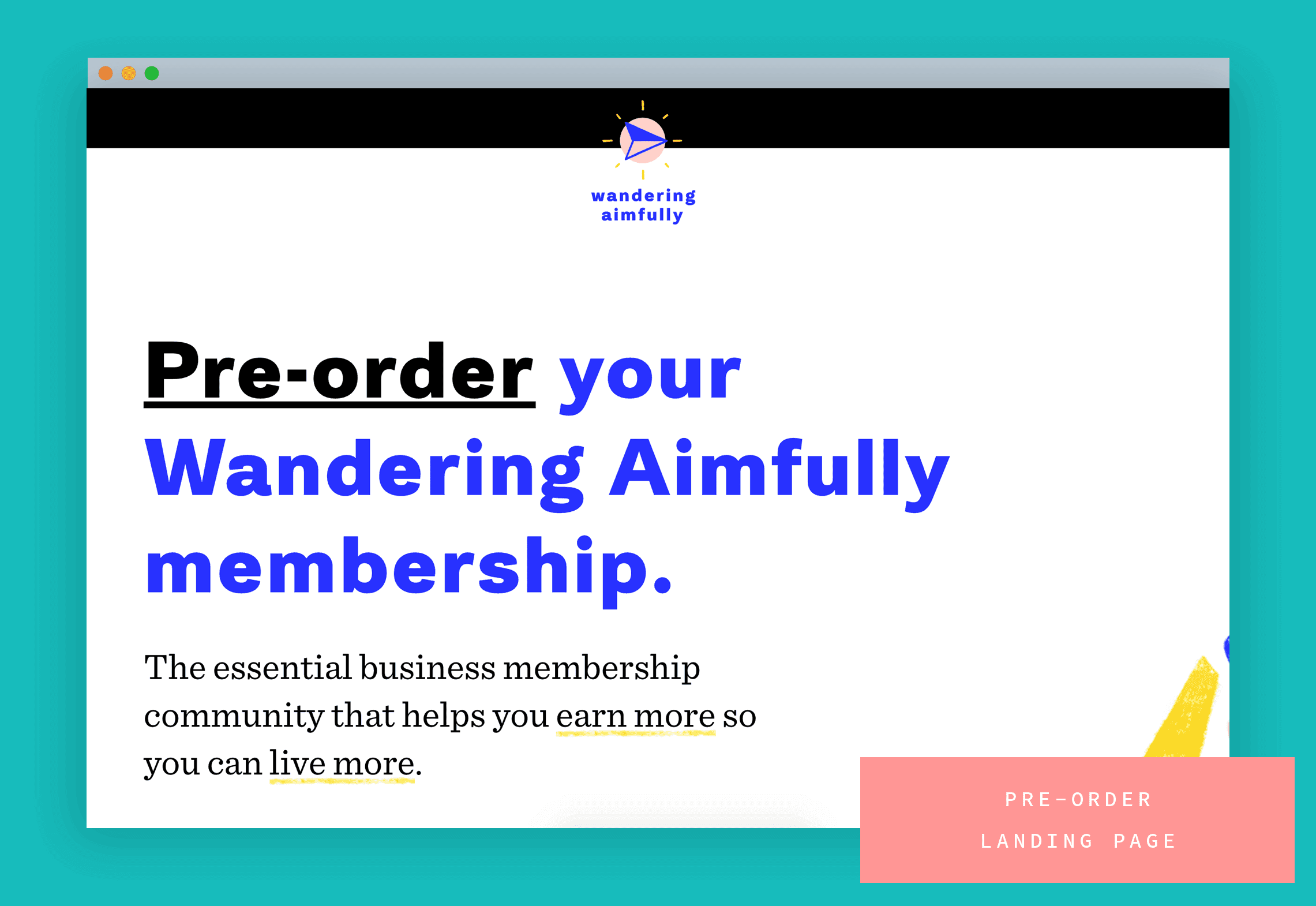 Wandering Aimfully Pre-Order Page