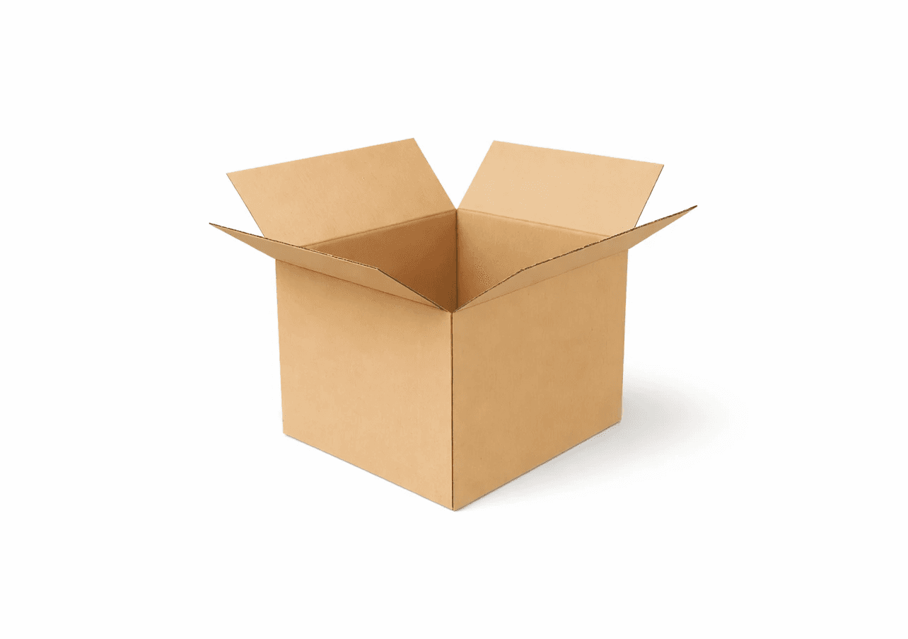 Corrugated cardboard box for protective packaging, secure transport and industrial shipping solutions