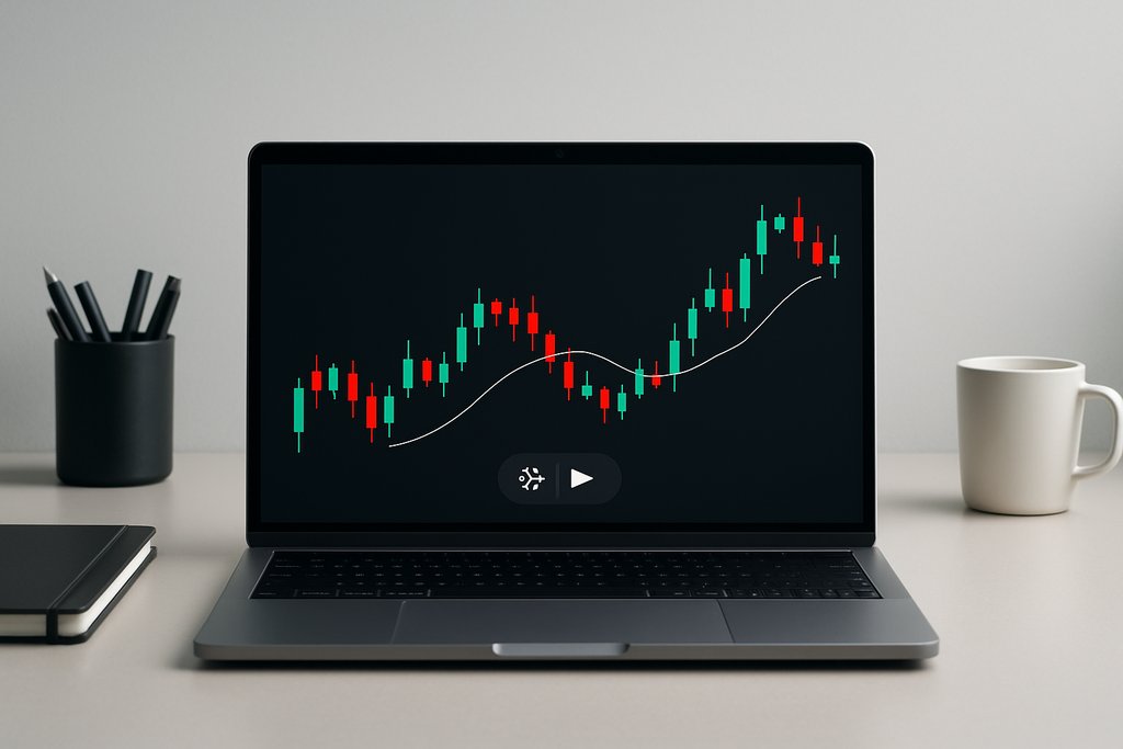 Trader comparing code at workstation