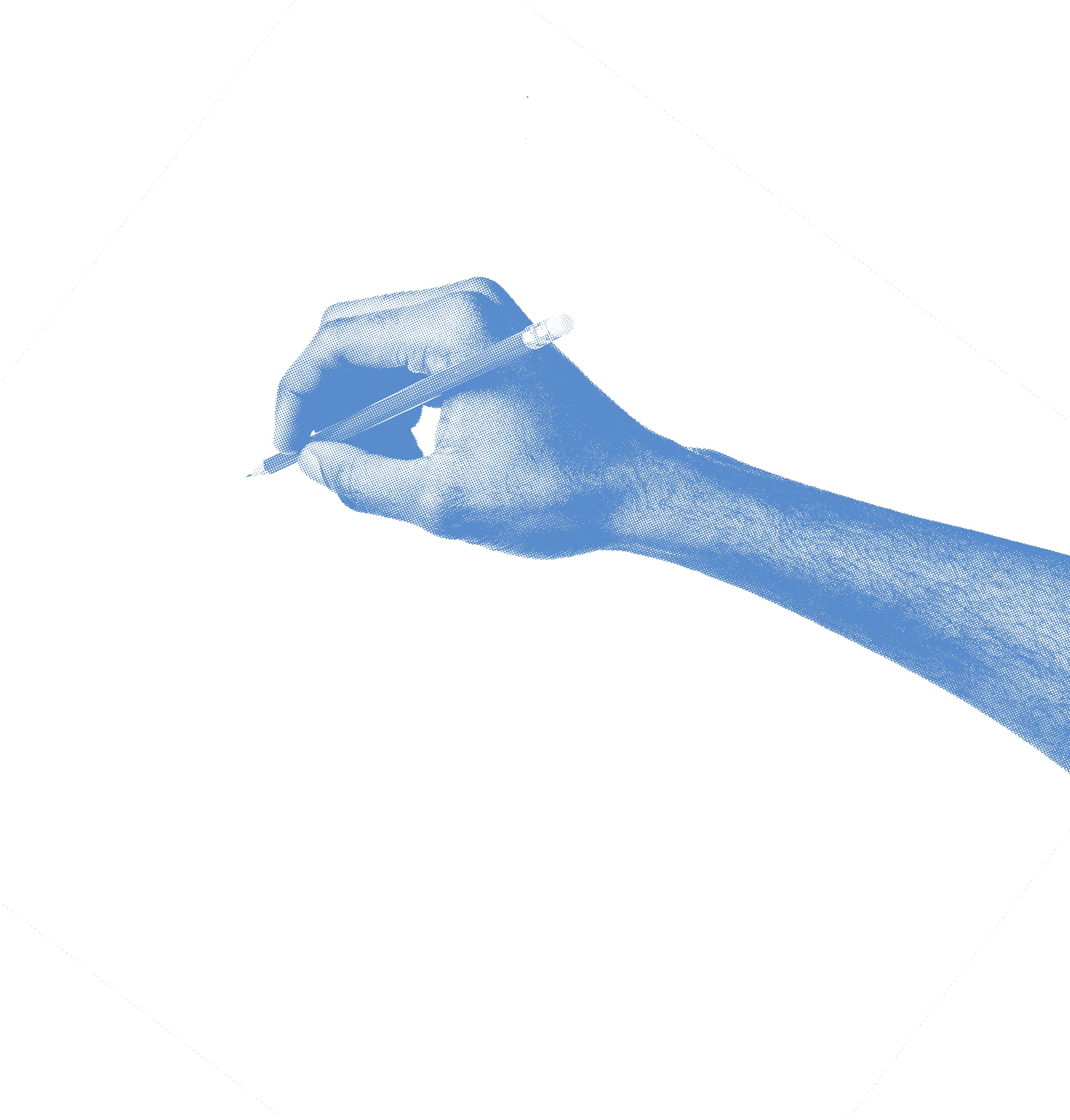 A hand holding a pencil