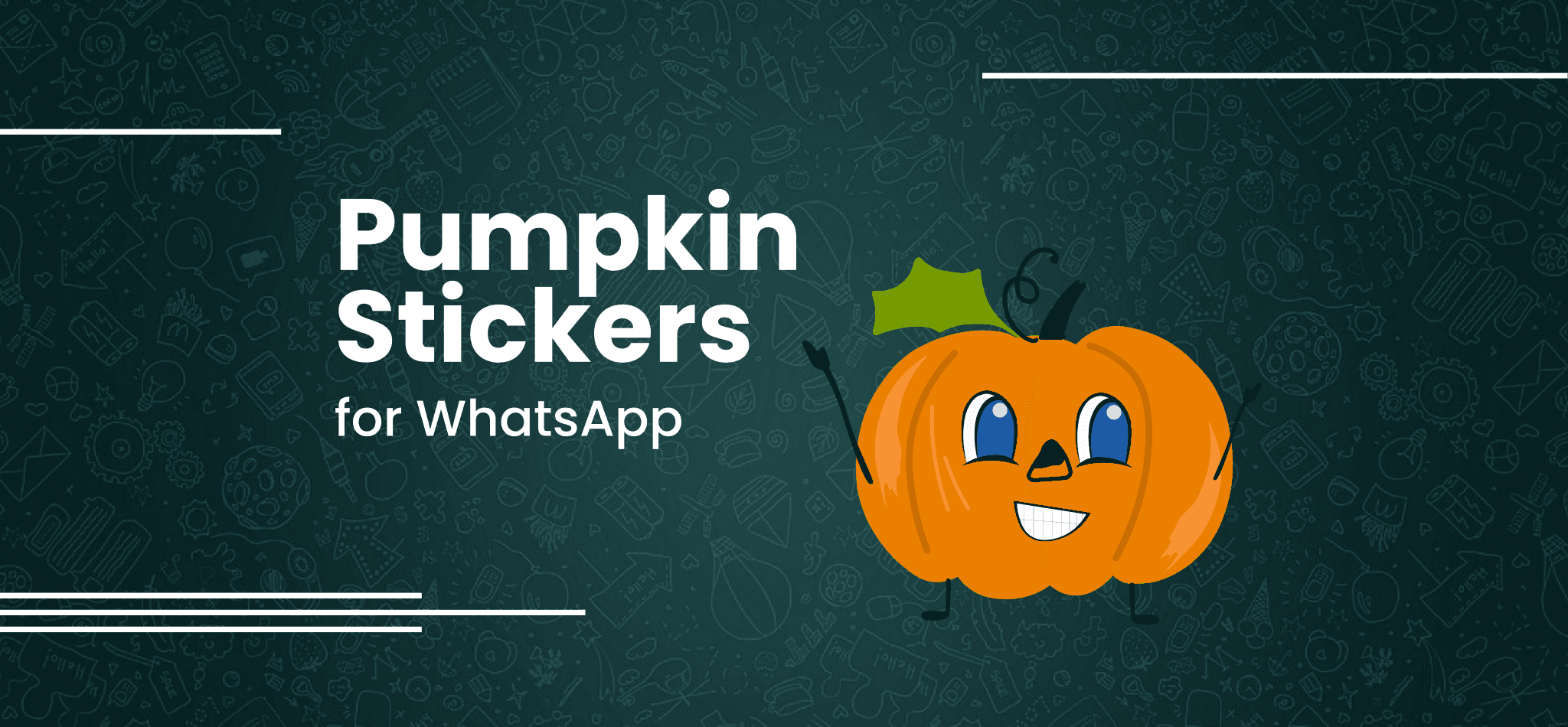 Illustrated image Pumpkin Stickers for WhatsApp