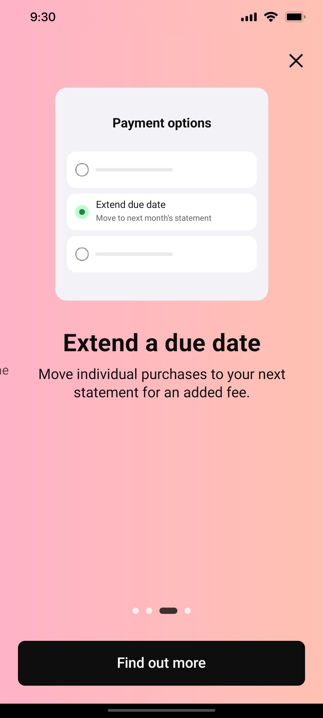 Klarna Payment Option Page Screen