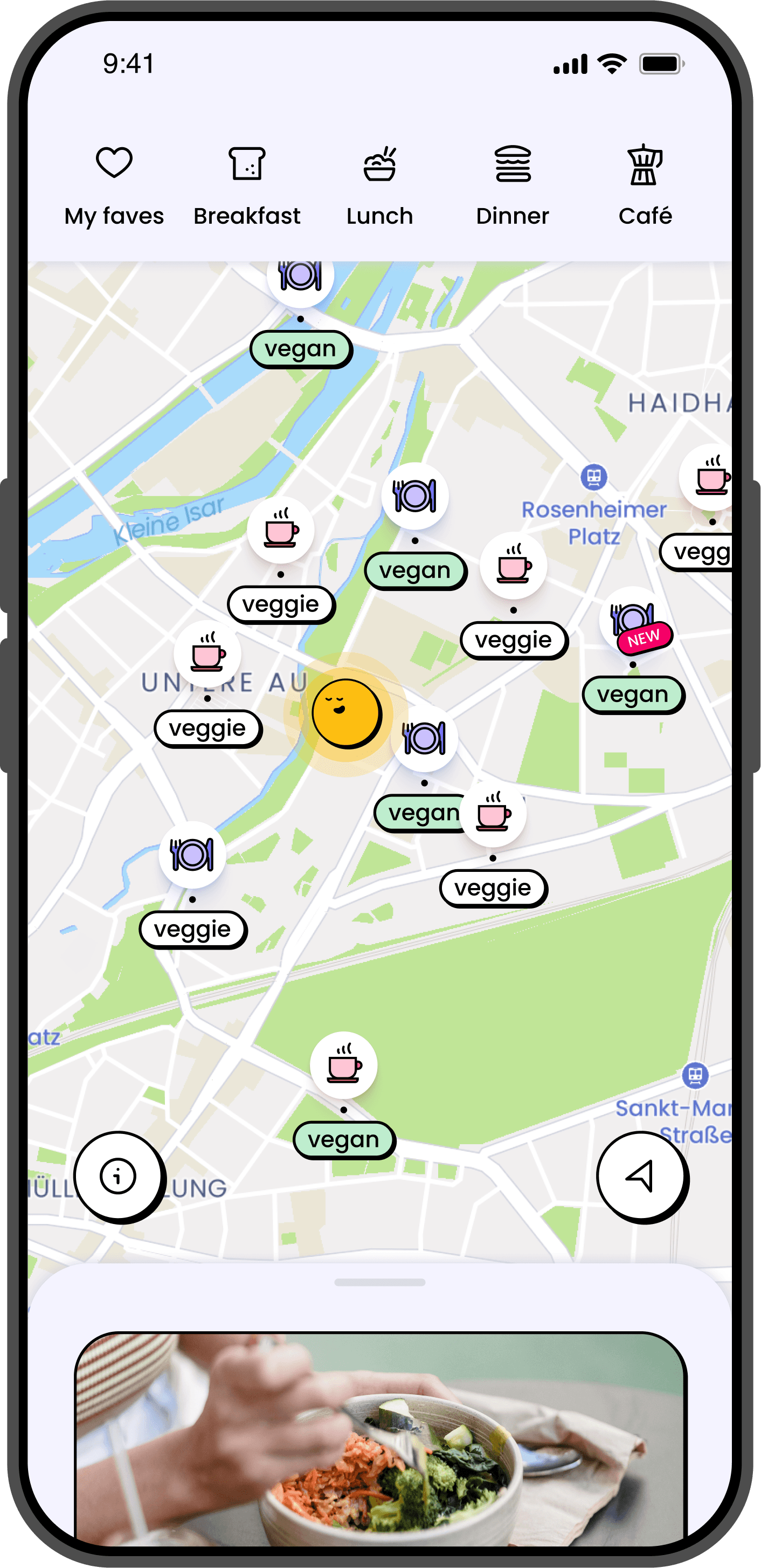 Image of phone with the Future Maps App
