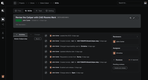 CAD Rooms providing Cloud PDM & PLM platform accelerating hardware product development