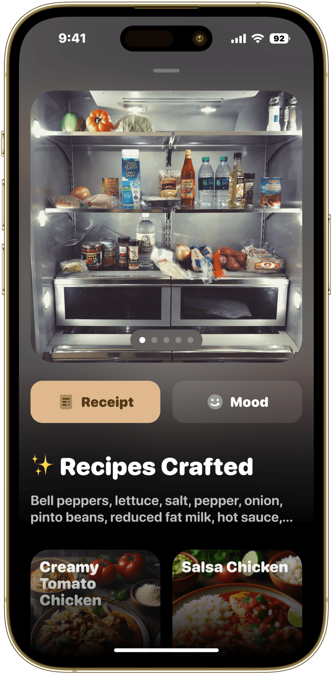 whatz2eat snap feature screenshot iphone 14 pro