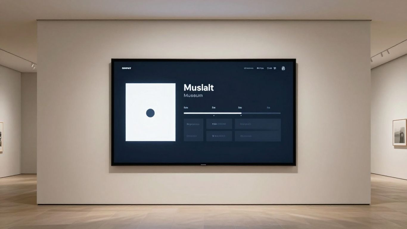A clean minimalist design for a digital museum platform