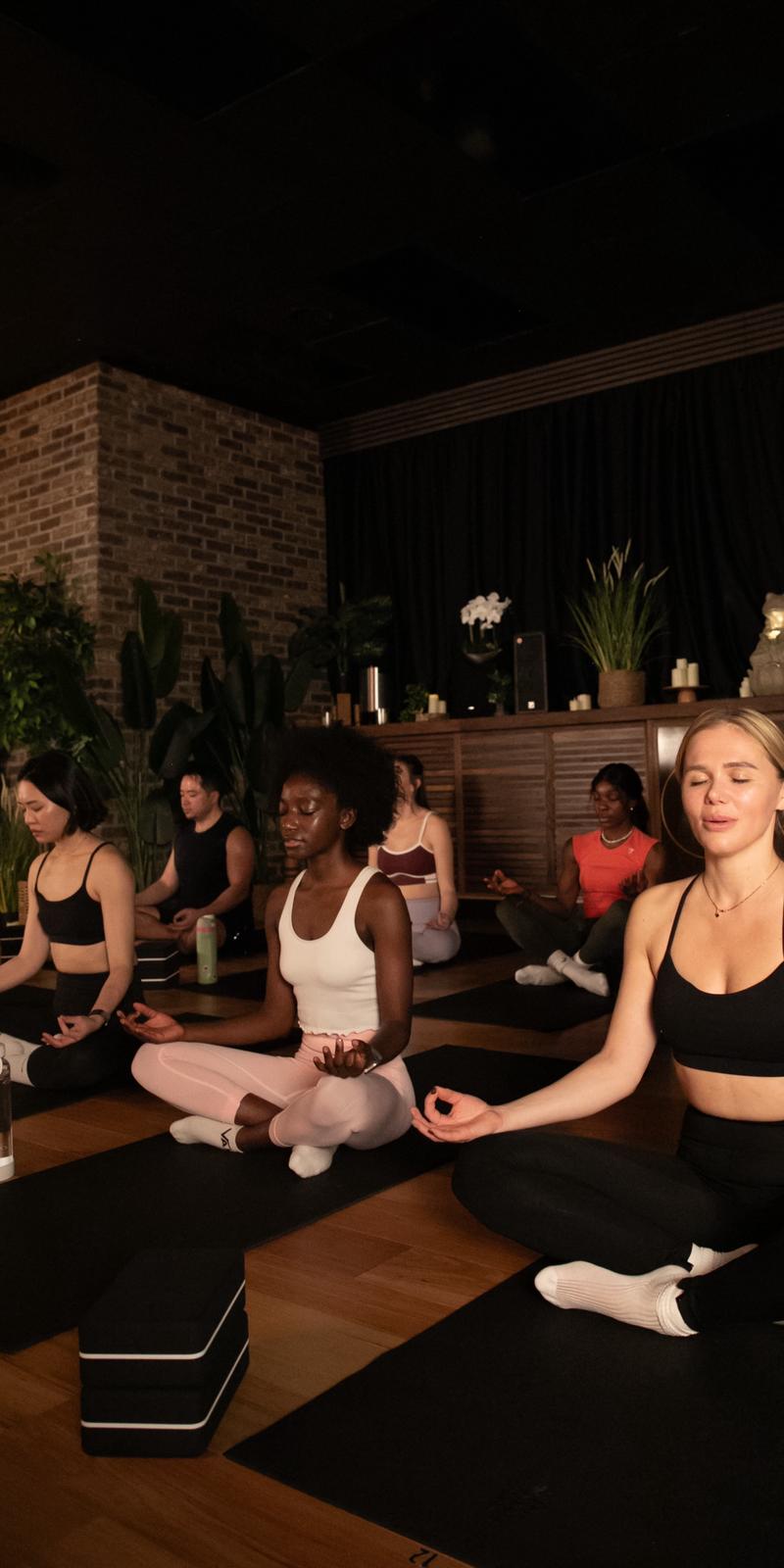 a group of student doing stretching