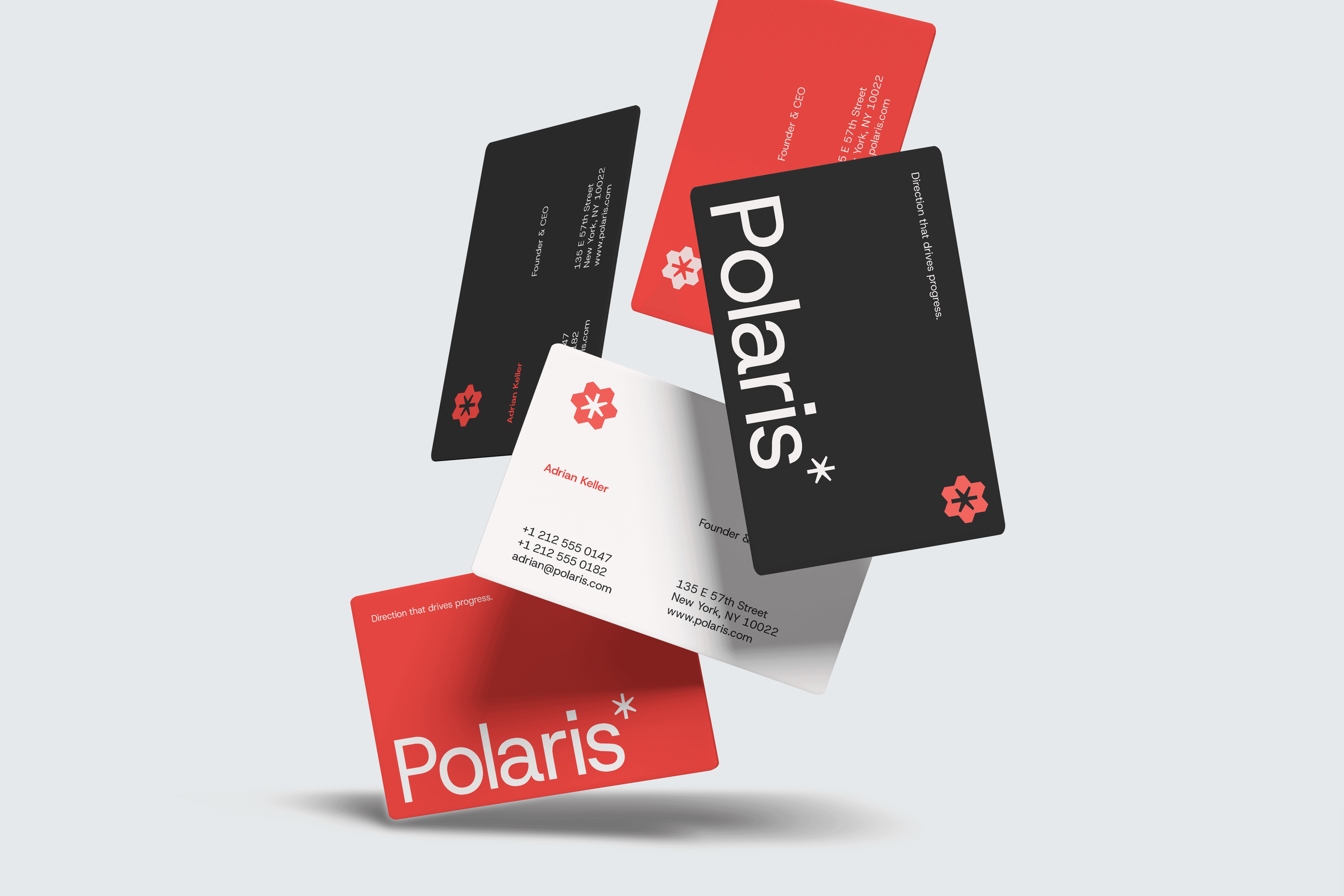 Polaris Consulting brand guidelines prikazane kao minimalističko tiskano izdanje.