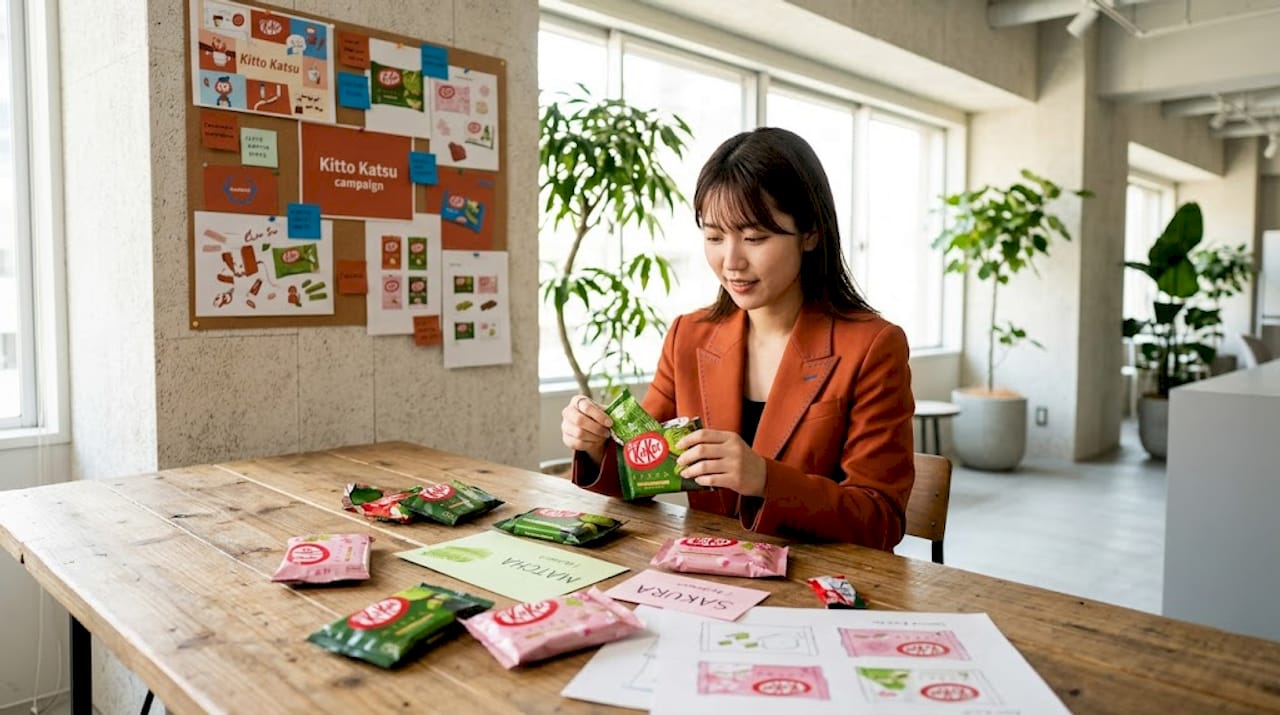 Designer studies new KitKat Japan flavors