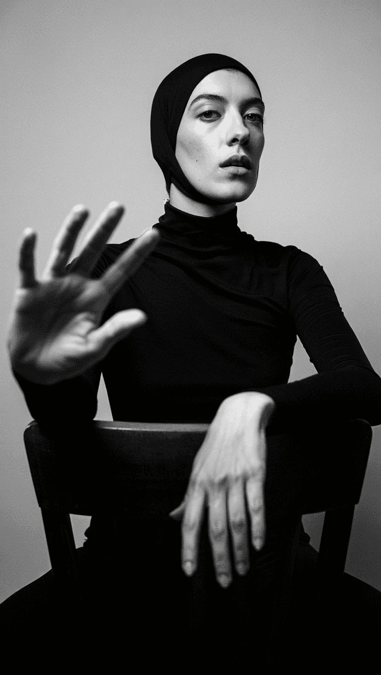 a black female model