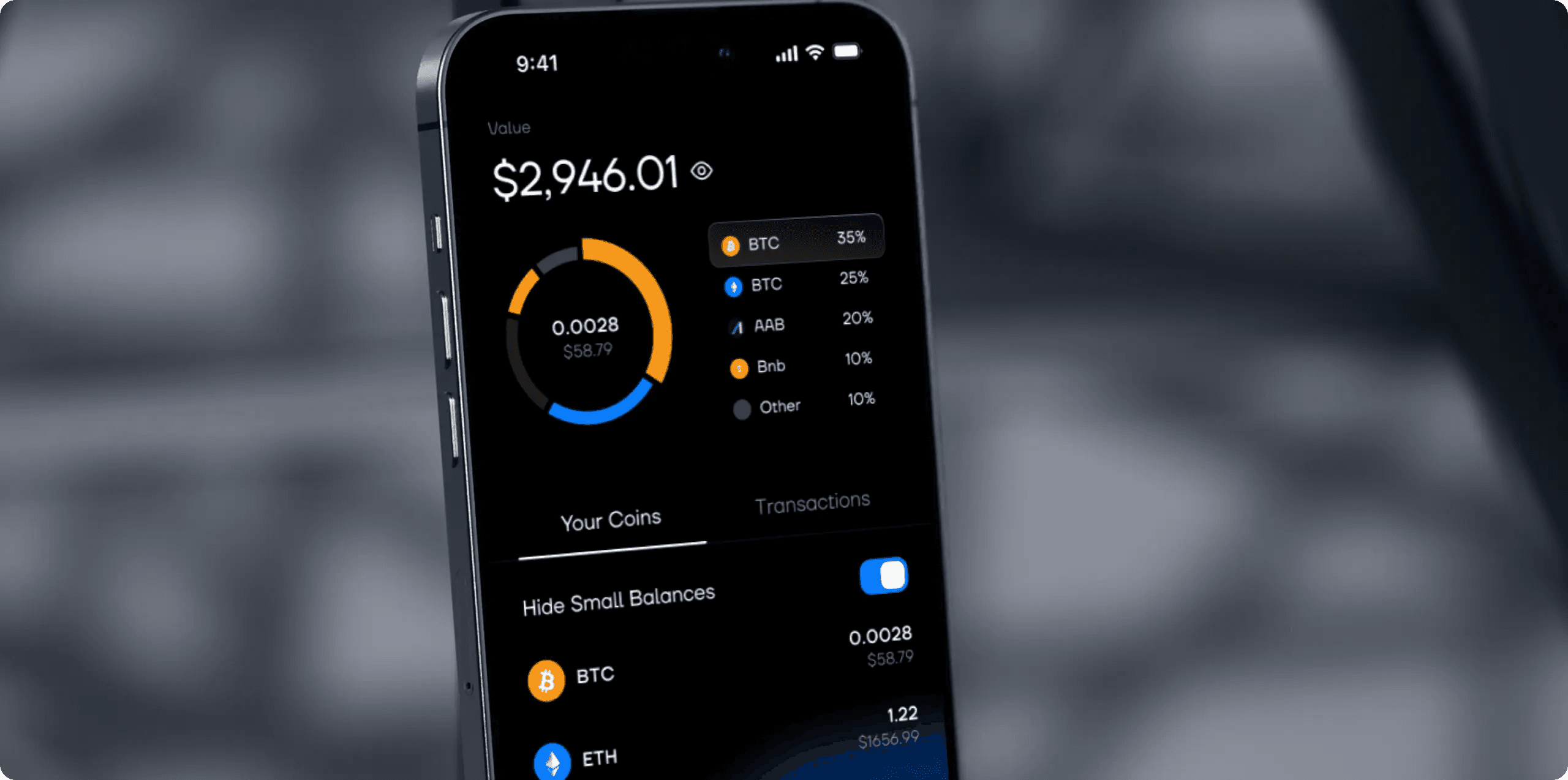 Mobile app displaying cryptocurrency portfolio balance - GMGN AI Alternative 