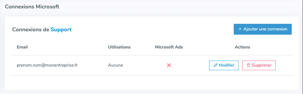 Confirmation connexion
