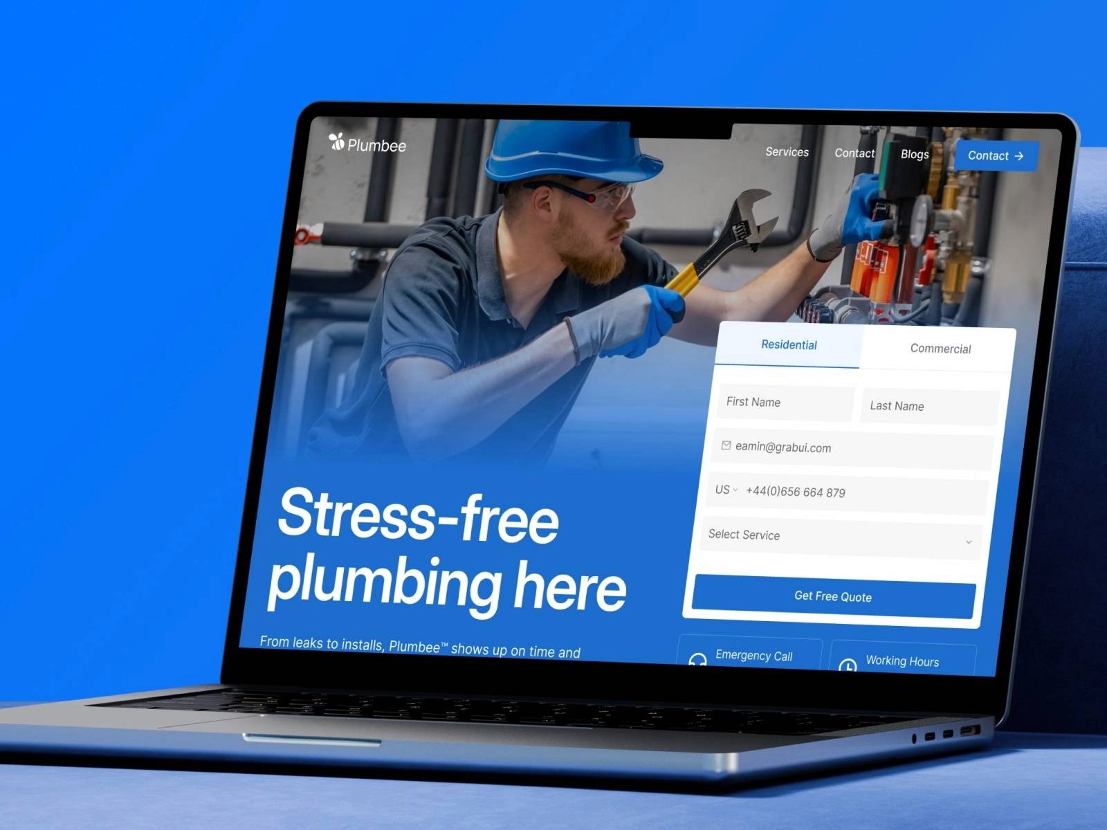 plumbee website template