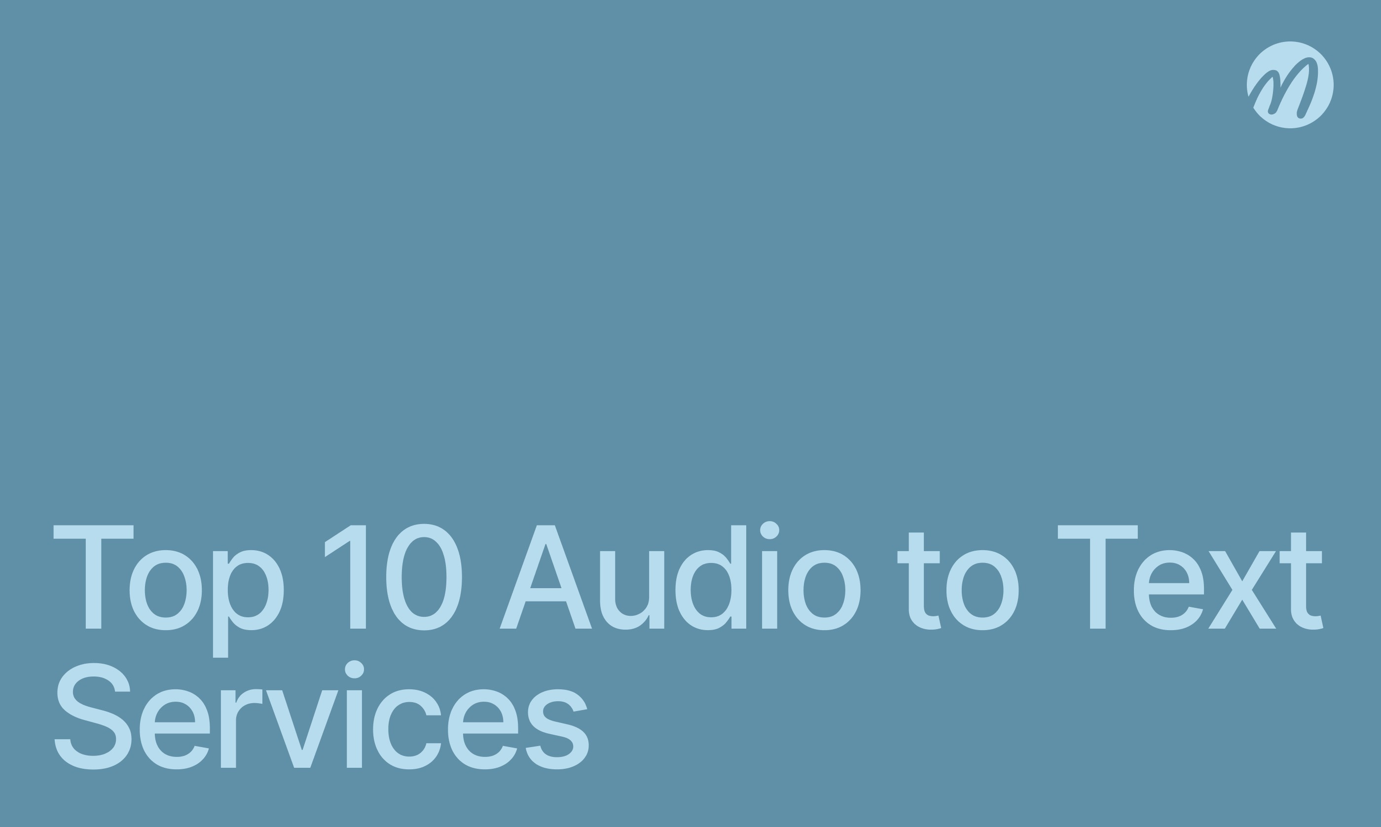 Audio to Text Transcription