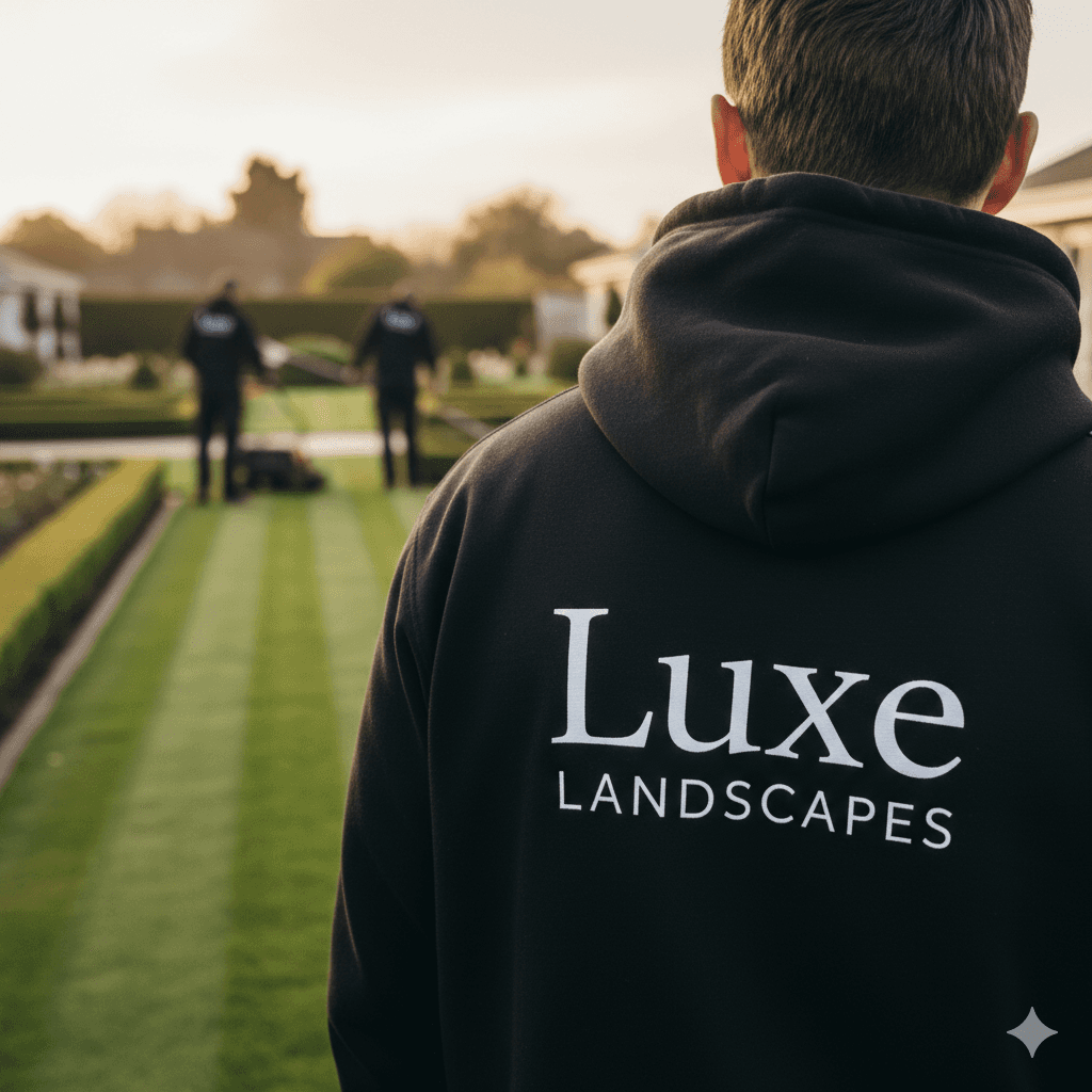 modern house by a misty lake