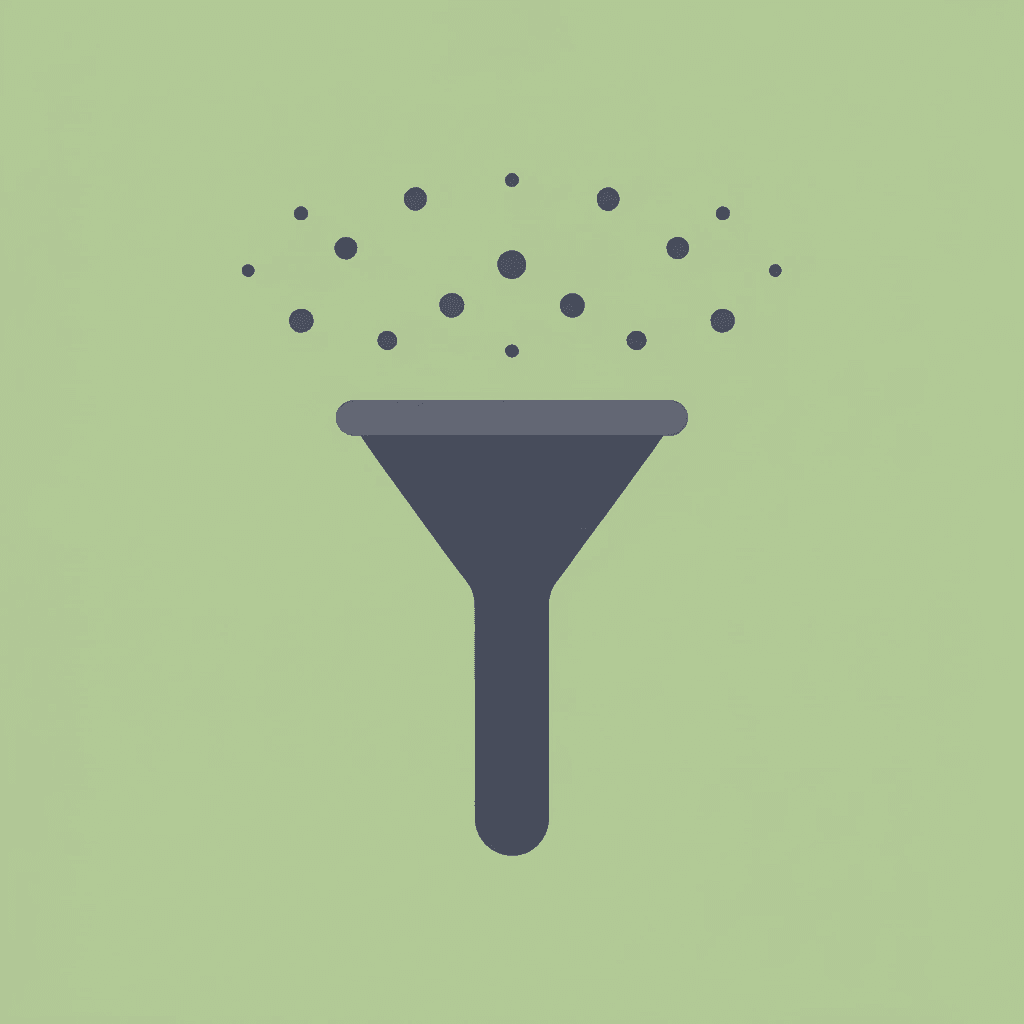 Funnel showing thousands of applications entering at the top and filtering down to a single winner at the bottom