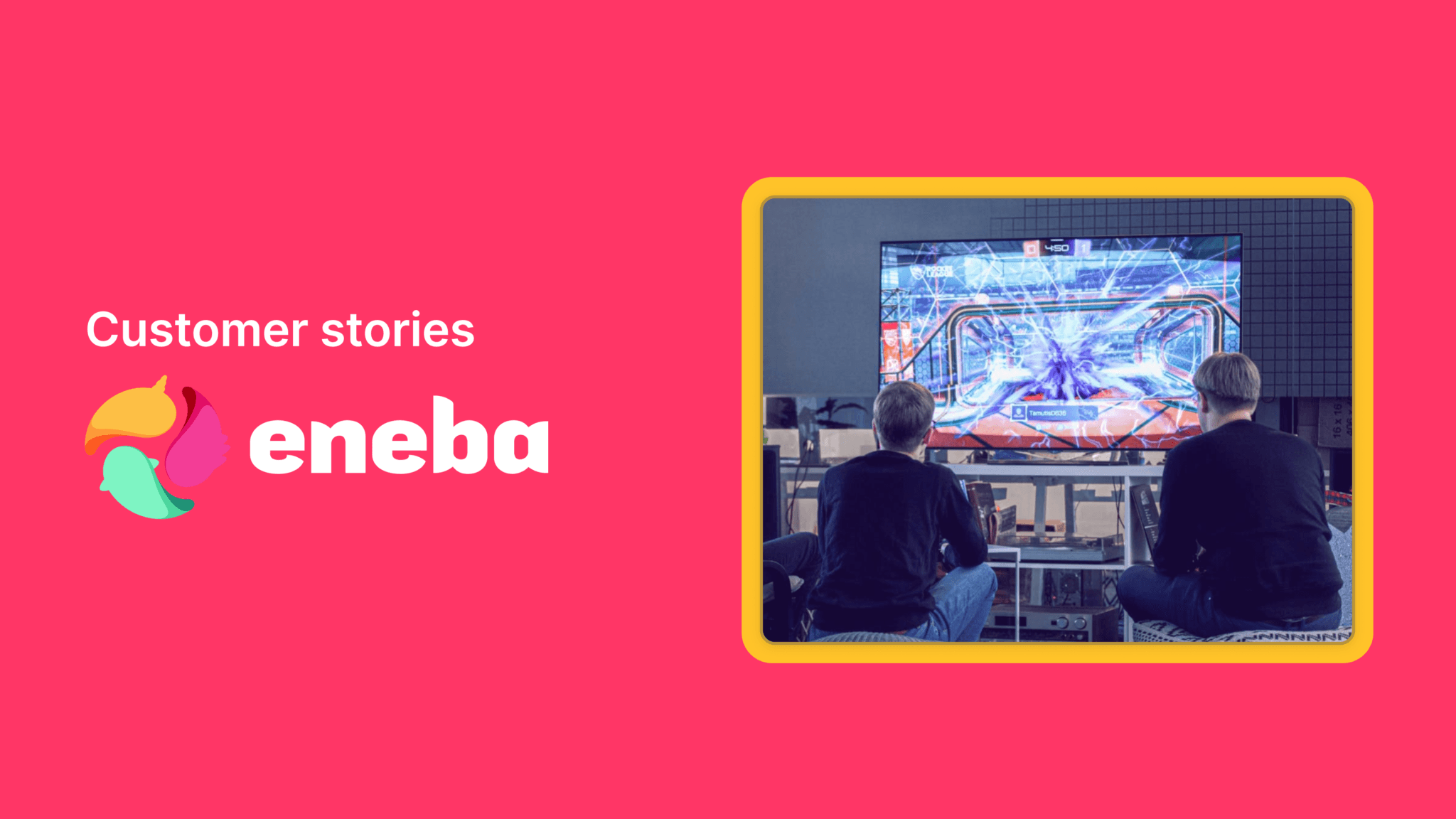 Cover image showing the logo of our customer Eneba for a case study with Useberry on how they improved their designs with usability testing