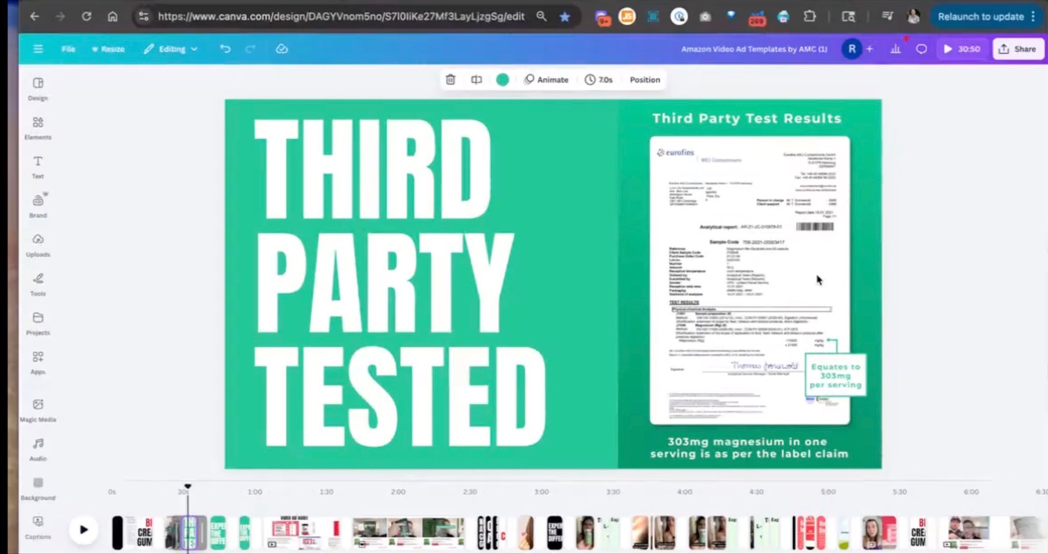 Amazon Sponsored Brands Video Ads Example Magnesium Ad