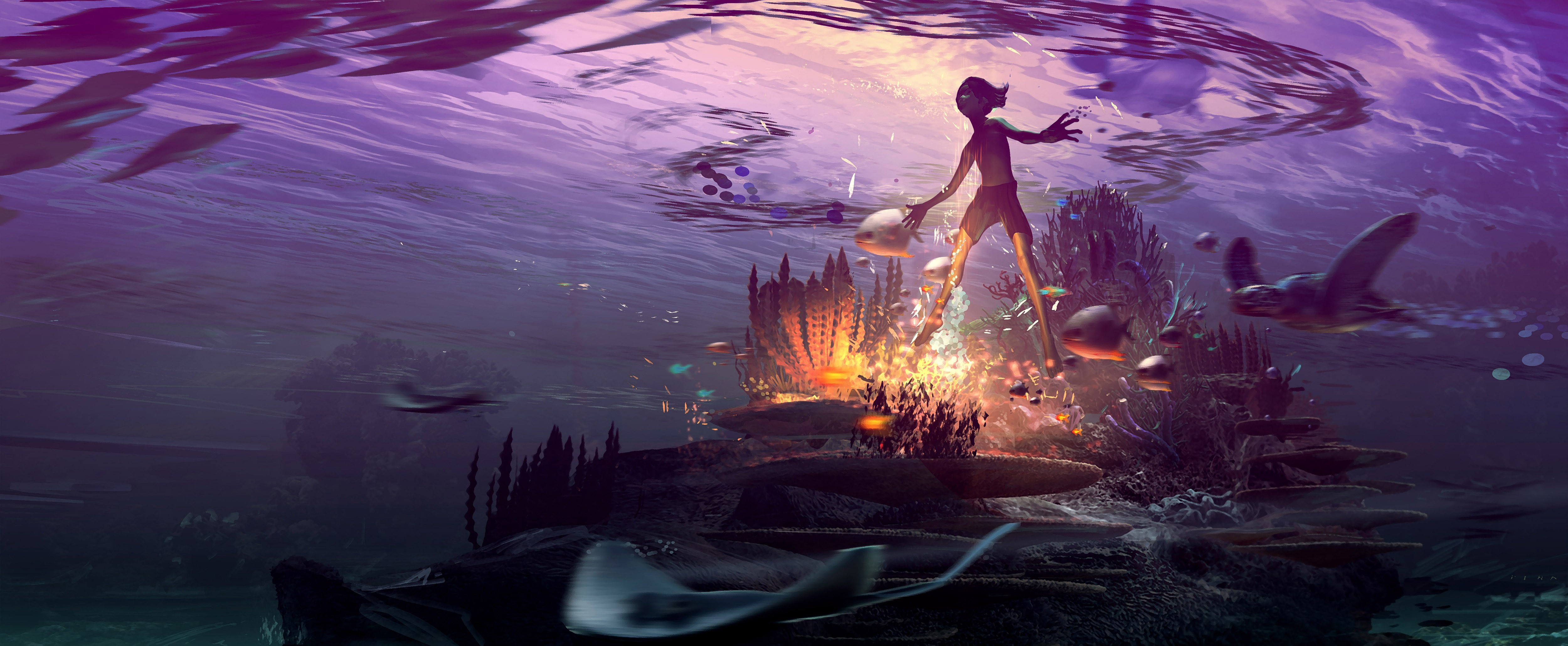 Additional work concept art – environment design exploring immersive storytelling