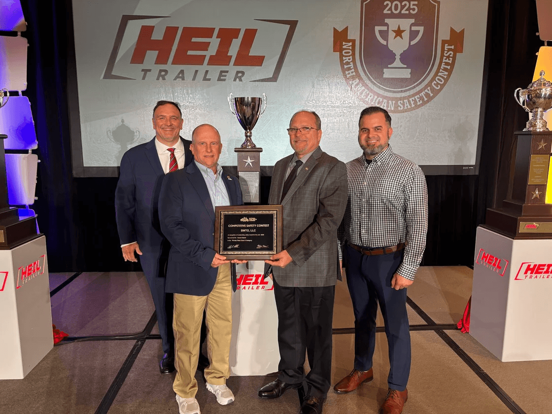 SWTO accepting the 2025 NTTC Safety Contest award