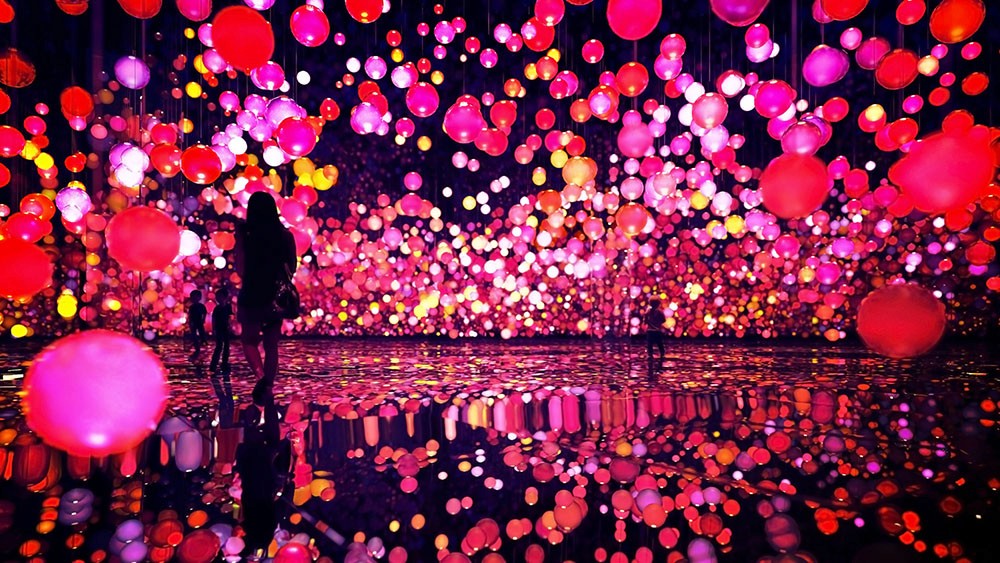 Architectural CGI render of immersive light installation.