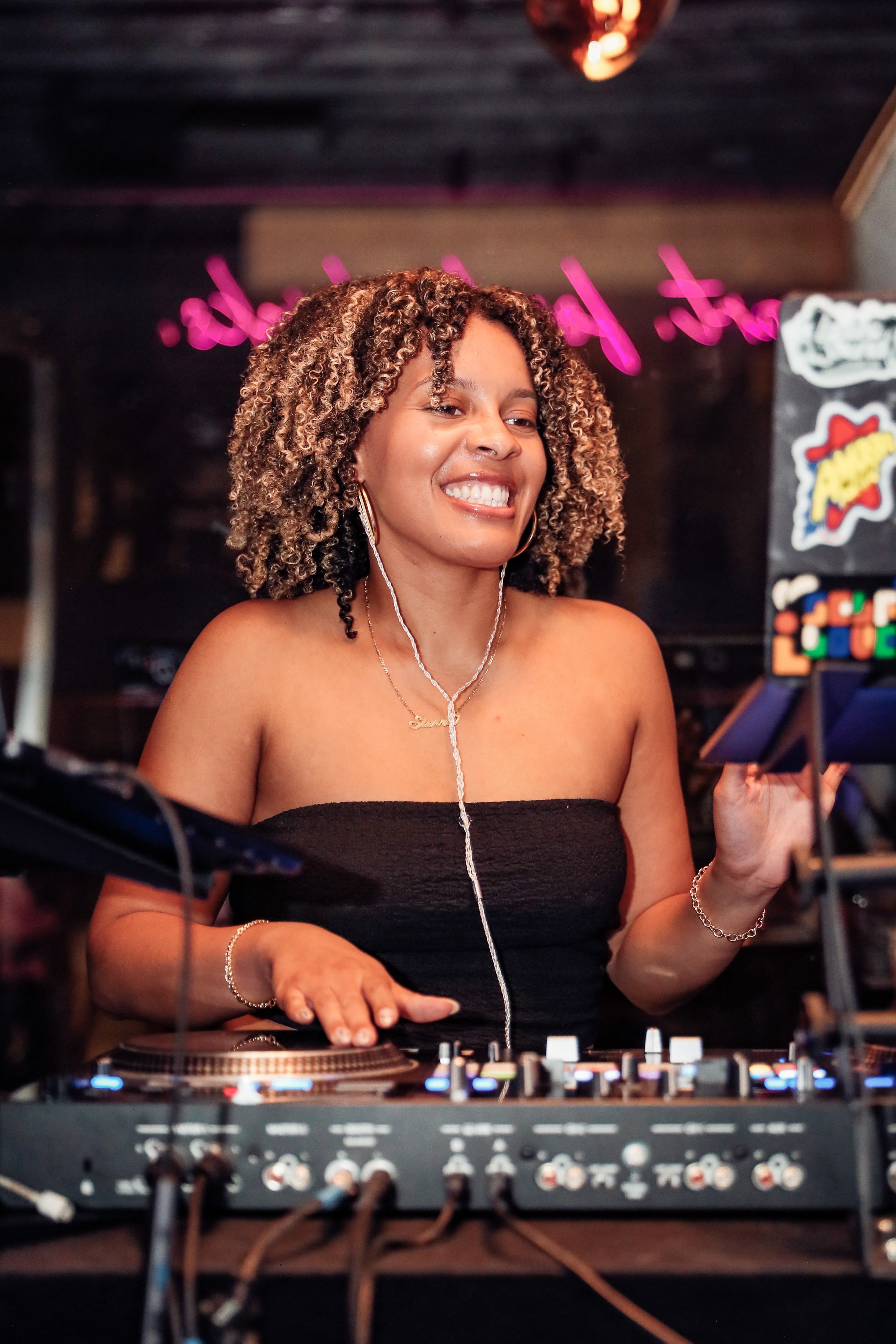 DJ playing in a club