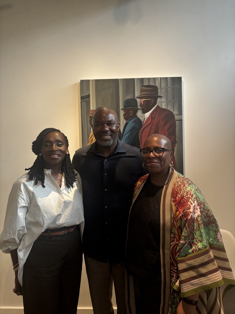 Founder Alain Defise speaking to crowd at opening party