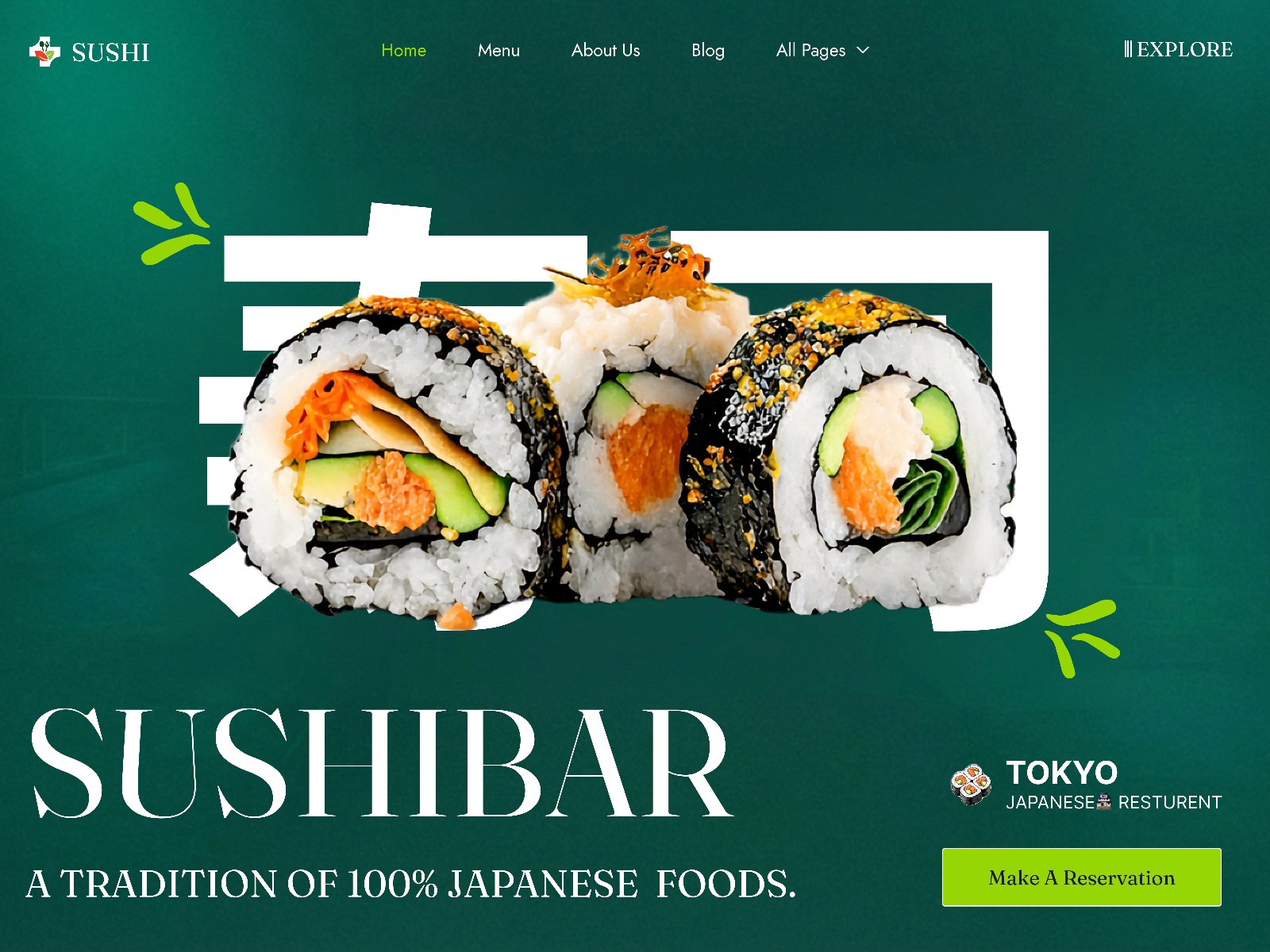 Sushi — 极简现代餐饮品牌网站设计灵感
