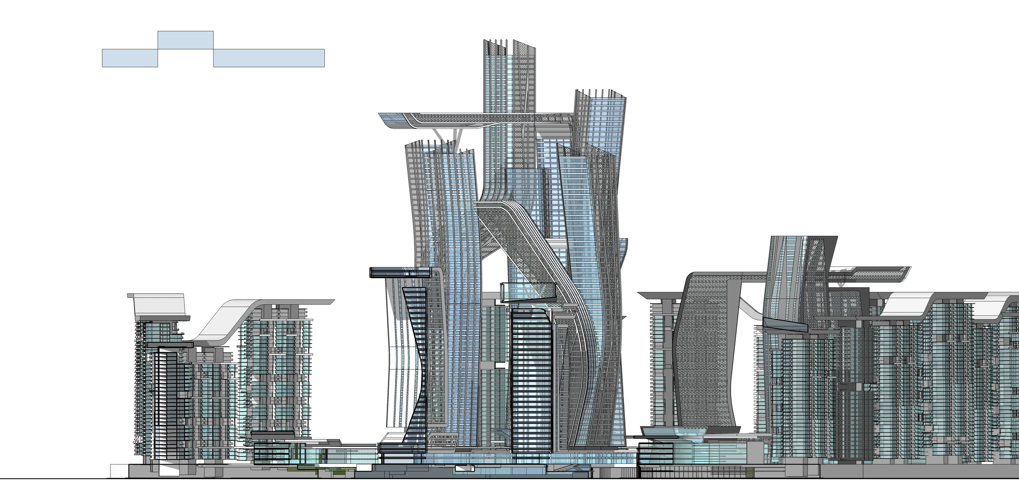 Architectural drawings of Cloud City Park project by Asima Architects