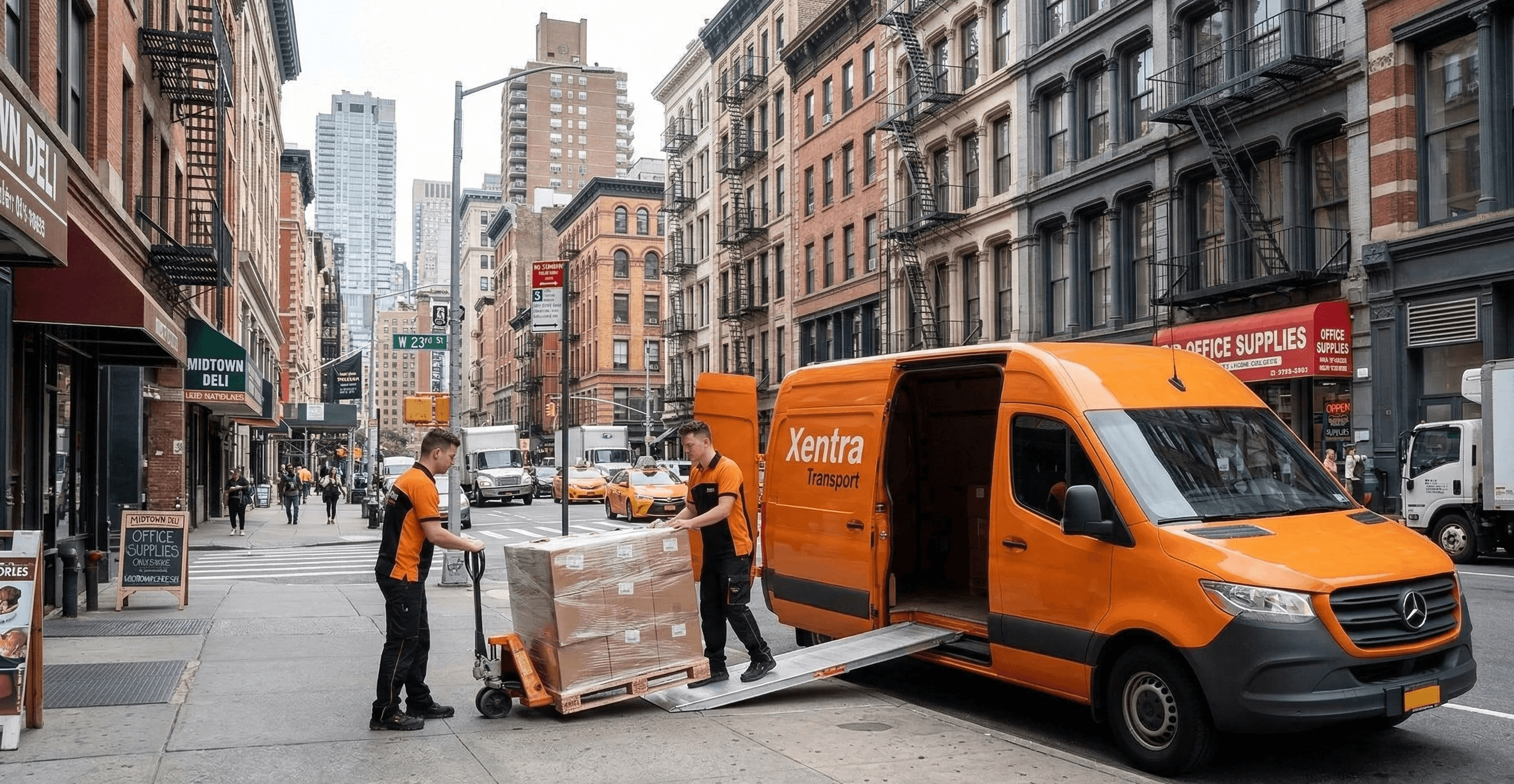 NYC Courier service: xentra transport delivers package in New York City, NY