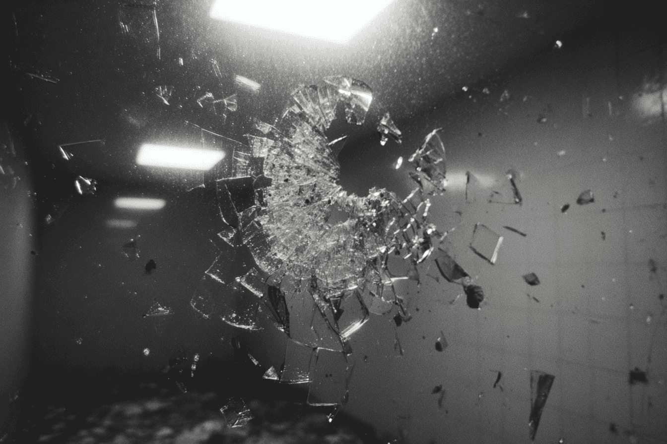 Bullet hole in glass | AI