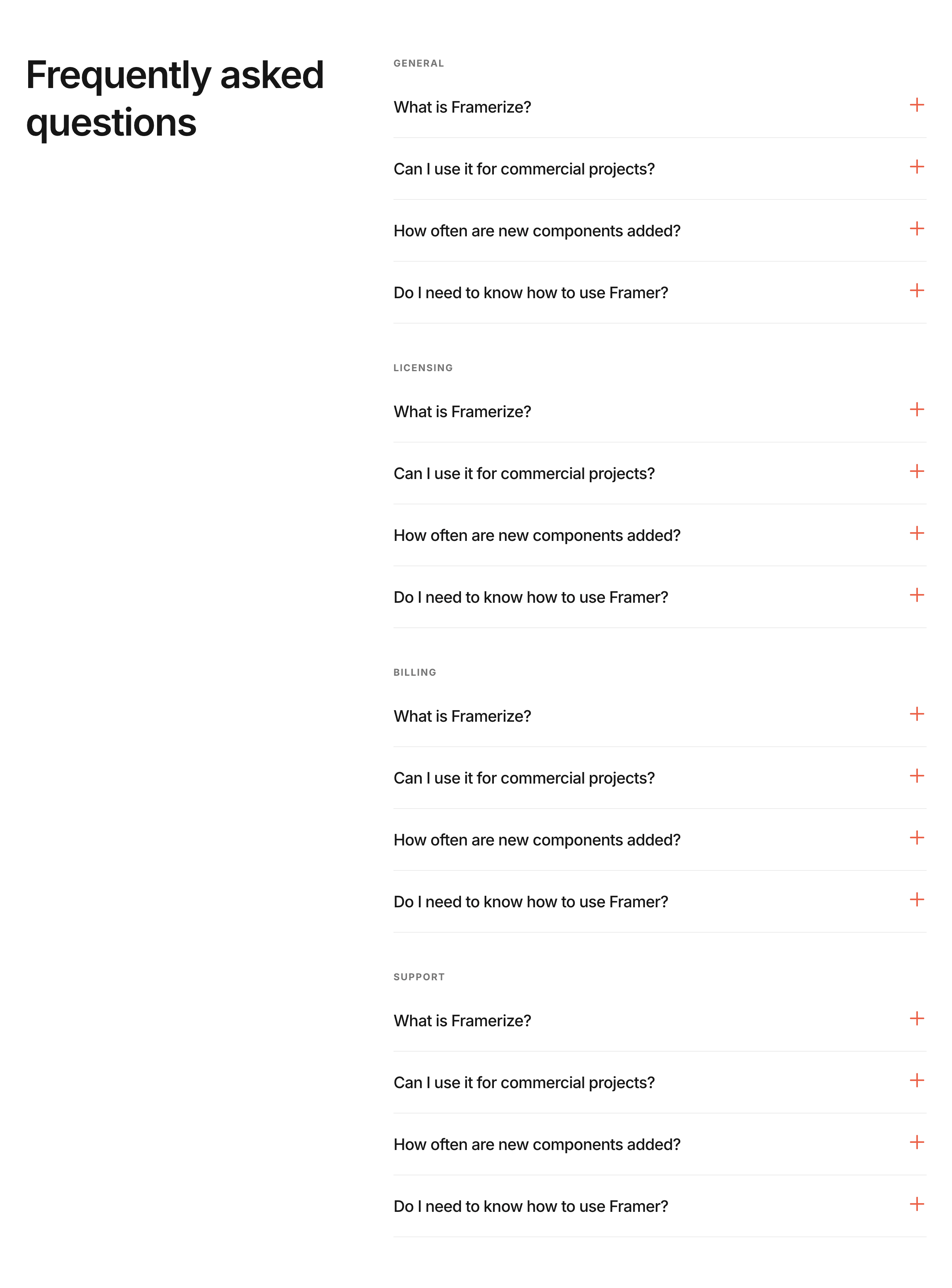 FAQ Component / 011