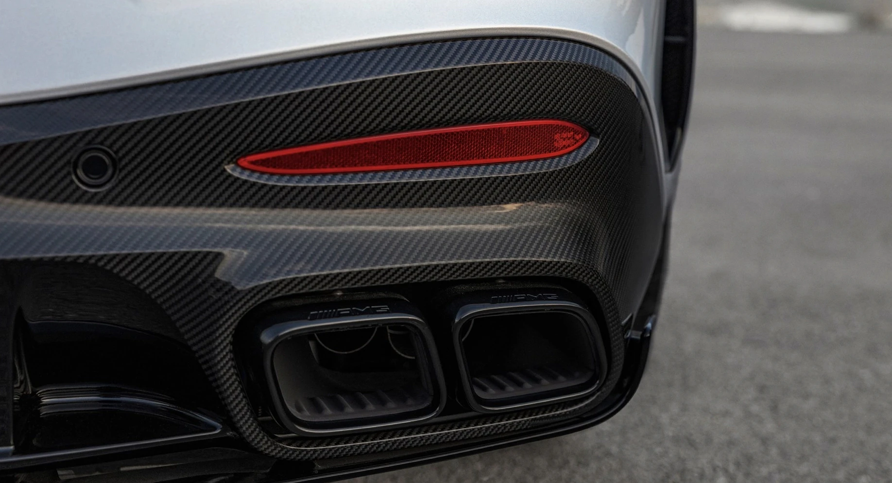 amg gt rear exhaust view