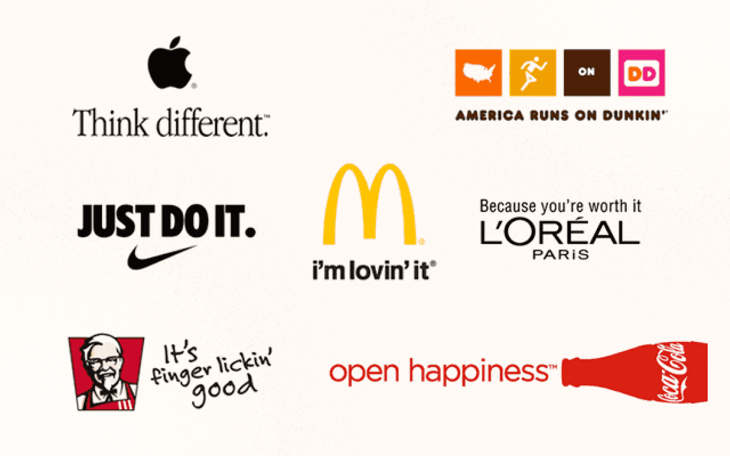 Brand logos with tagline