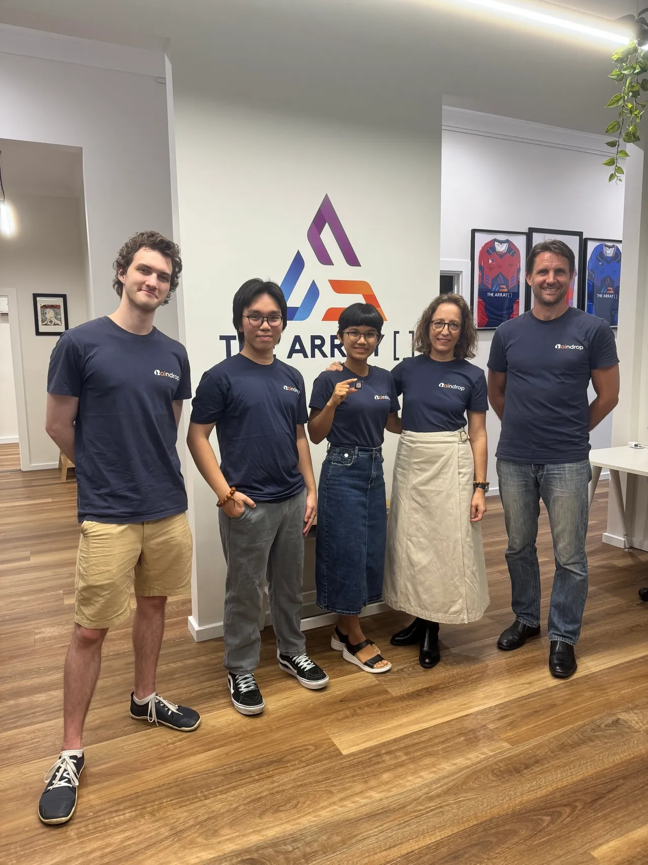 Team Raindrop Darwin with Declan Smyth, Kevin Vo, Mit Dinh, Jasmin Flori-Hess and Steve Van Bodegraven