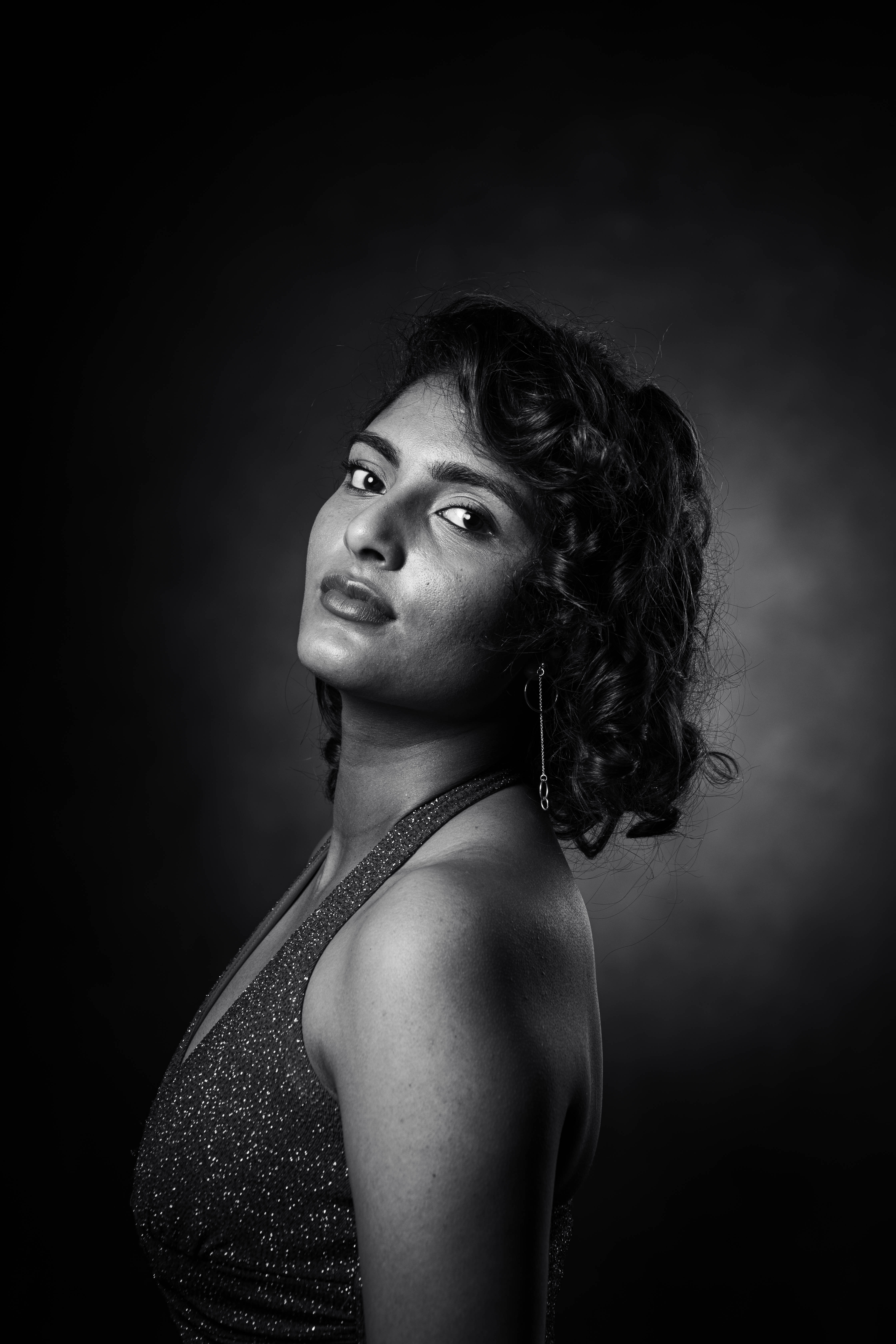 A black female model