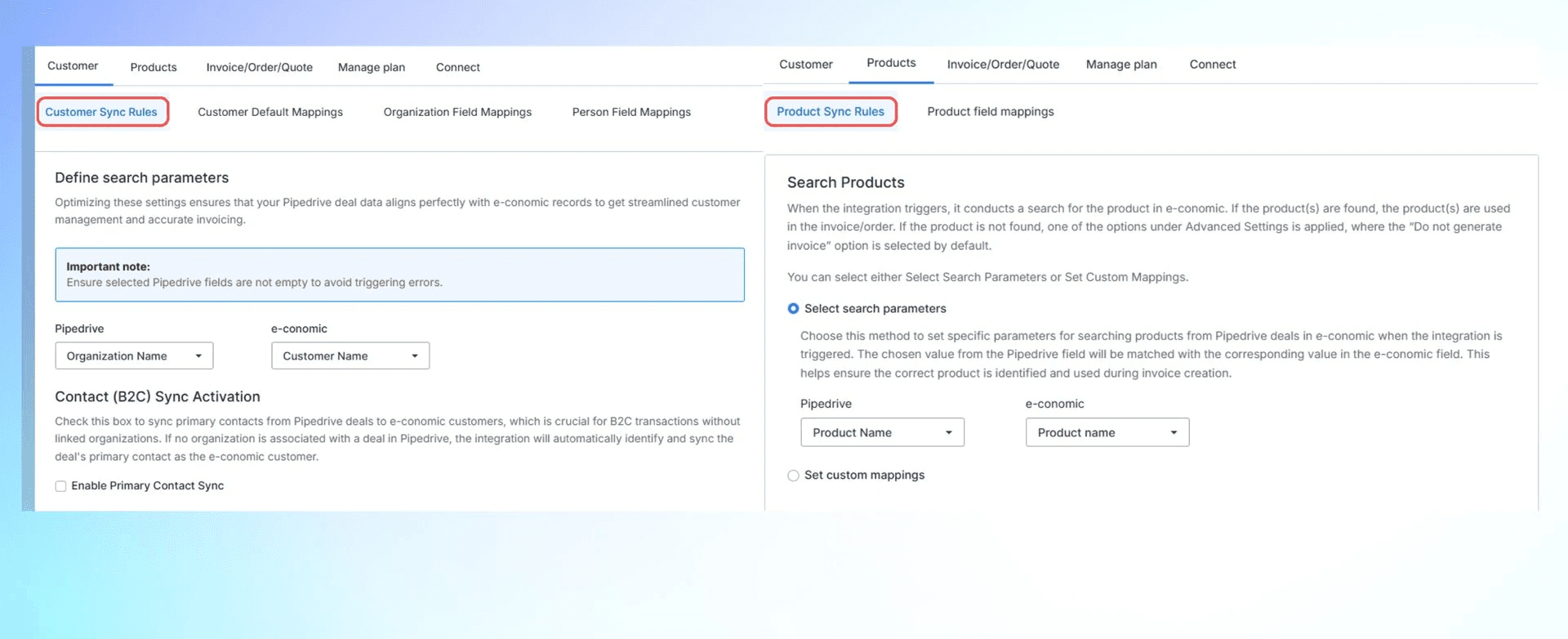  Visma e-conomic integration on Pipedrive